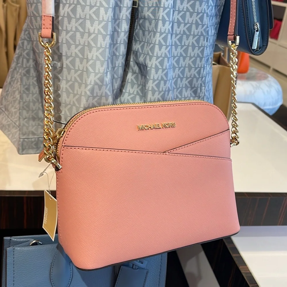MICHAEL KORS  Jet Set Travel Medium Dome Crossbody Bag XCROSS XBODY Primrose NWT
